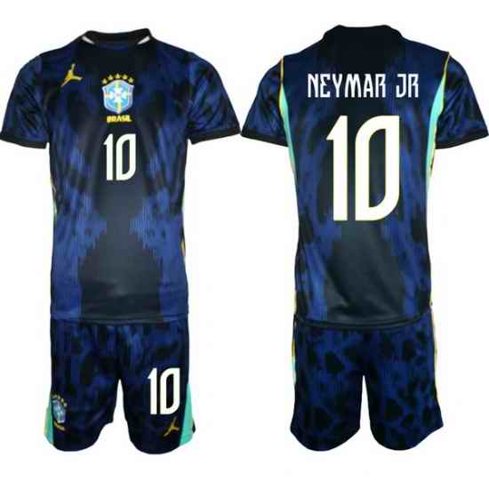 Youth Brazil 2026 FIFA World Cup Blue Away Soccer Jersey NEYMAR JR #10